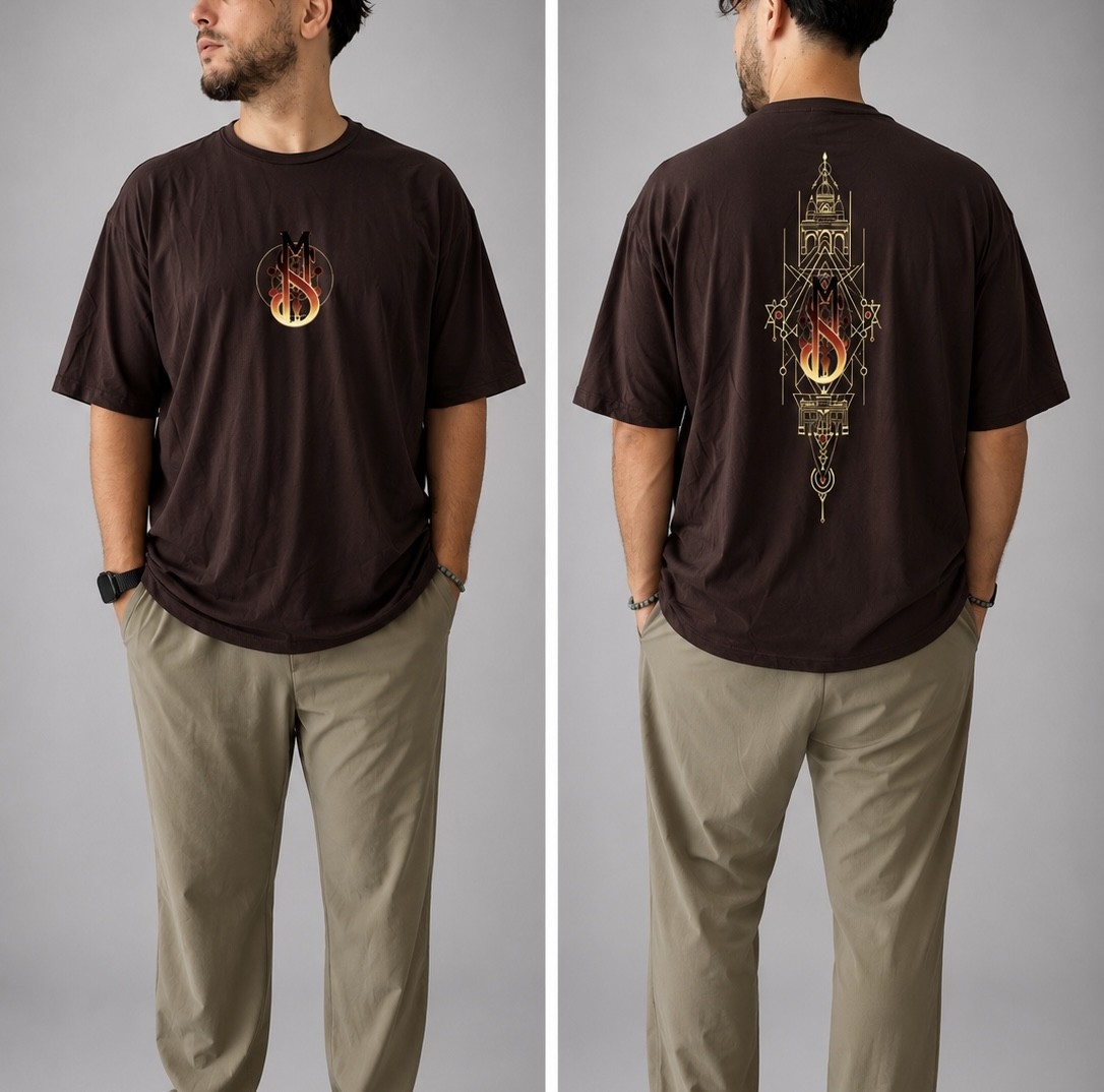 T-shirt oversized unisex Brown